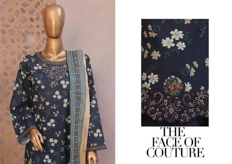 BIN SAEED RONAQ-E-EID EXCLUSIVE EMBROIDERED 3 PC LAWN - Image 3