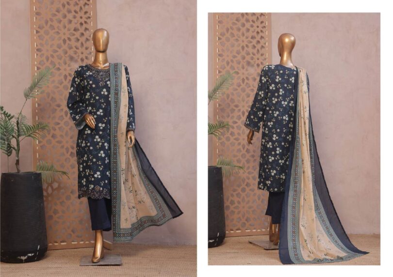 BIN SAEED RONAQ-E-EID EXCLUSIVE EMBROIDERED 3 PC LAWN - Image 2