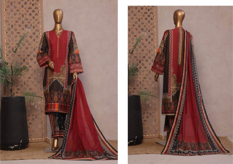 BIN SAEED RONAQ-E-EID EXCLUSIVE EMBROIDERED 3 PC LAWN - Image 2